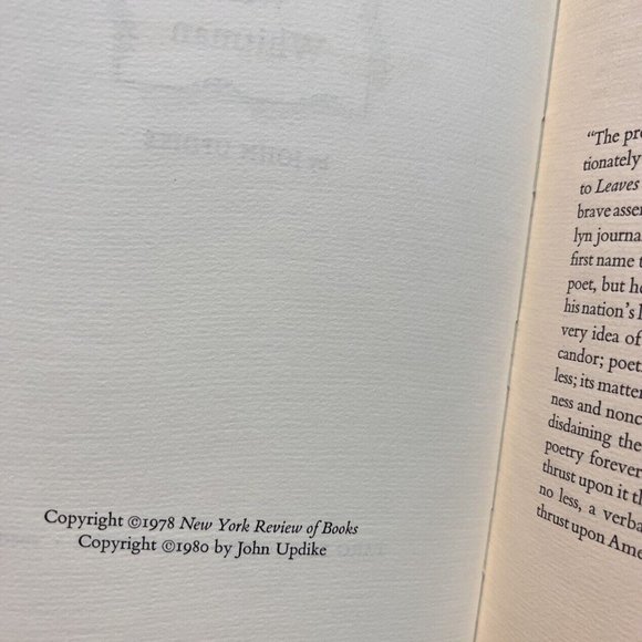 Ego and Art in Walt Whitman by John Updike (Targ Editions, 1980, Signed Limited) - Picture 4 of 7